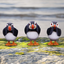 Load image into Gallery viewer, Three Wise Puffins 9cm
